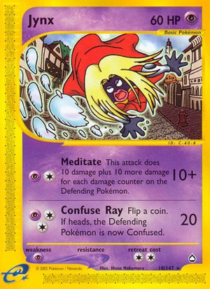 Pokemon TCG - Aquapolis - Jynx - 018/147 - Reverse Holofoil