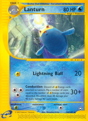 Pokemon TCG - Aquapolis - Lanturn - 020/147 - Reverse Holofoil