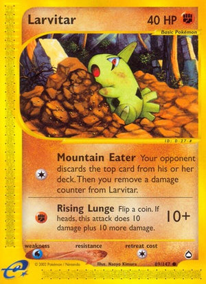 Pokemon TCG - Aquapolis - Larvitar - 089/147 - Reverse Holofoil