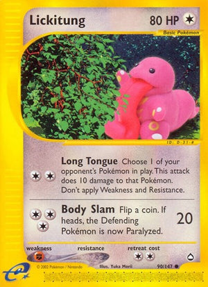 Pokemon TCG - Aquapolis - Lickitung - 090/147