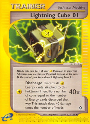 Pokemon TCG - Aquapolis - Lightning Cube - 127/147 - Reverse Holofoil