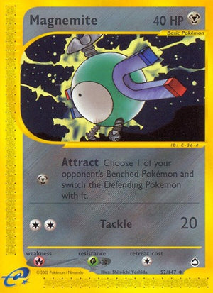 Pokemon TCG - Aquapolis - Magnemite - 052/147 - Reverse Holofoil