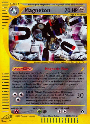 Pokemon TCG - Aquapolis - Magneton - H16/H32 - Holofoil