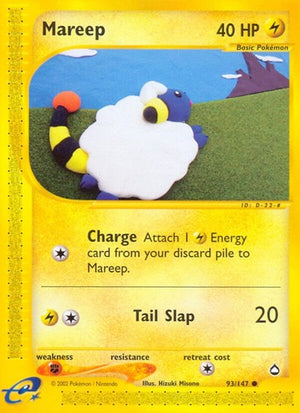 Pokemon TCG - Aquapolis - Mareep - 093/147 - Reverse Holofoil