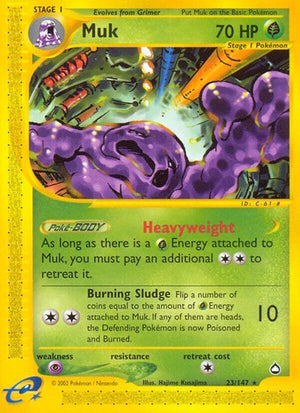 Pokemon TCG - Aquapolis - Muk - 023/147 - Reverse Holofoil