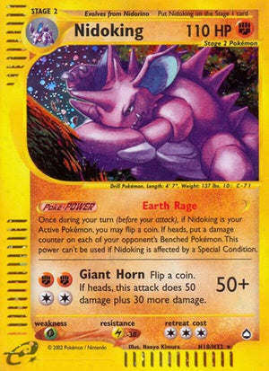 Pokemon TCG - Aquapolis - Nidoking - H18/H32 - Holofoil
