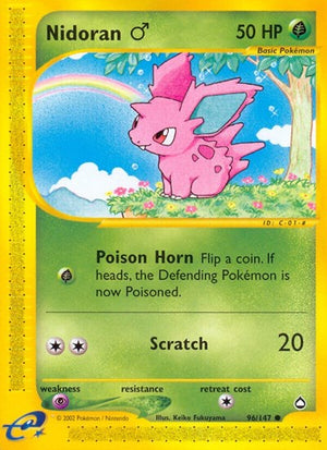 Pokemon TCG - Aquapolis - Nidoran M - 096/147