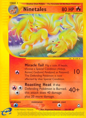Pokemon TCG - Aquapolis - Ninetales - 025/147