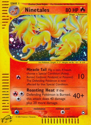 Pokemon TCG - Aquapolis - Ninetales - H19/H32 - Holofoil