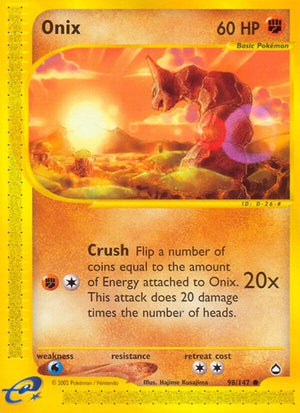 Pokemon TCG - Aquapolis - Onix - 098/147