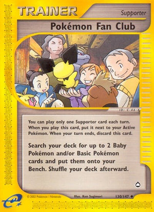Pokemon TCG - Aquapolis - Pokemon Fan Club - 130/147 - Reverse Holofoil
