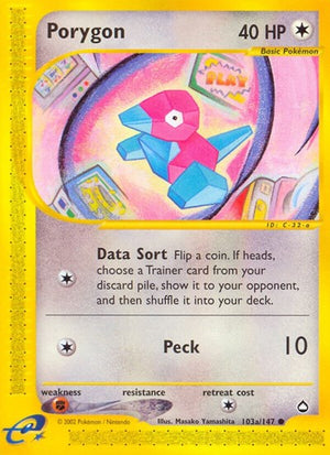 Pokemon TCG - Aquapolis - Porygon - 103a/147