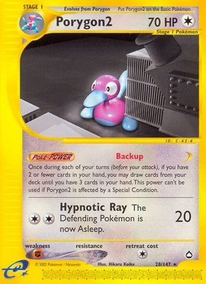Pokemon TCG - Aquapolis - Porygon2 - 028/147 - Reverse Holofoil