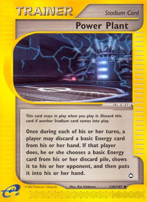 Pokemon TCG - Aquapolis - Power Plant - 139/147
