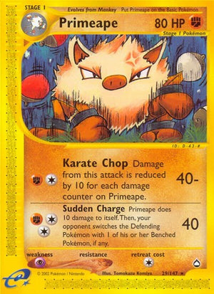 Pokemon TCG - Aquapolis - Primeape - 029/147