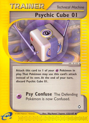 Pokemon TCG - Aquapolis - Psychic Cube - 132/147 - Reverse Holofoil