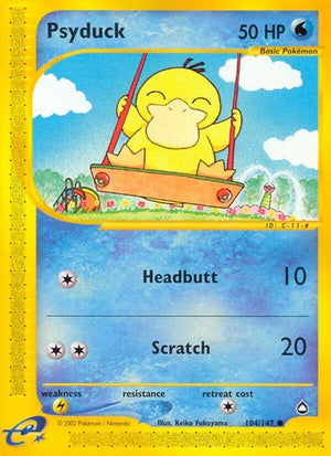Pokemon TCG - Aquapolis - Psyduck - 104/147 - Reverse Holofoil