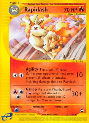 Pokemon TCG - Aquapolis - Rapidash - 031/147