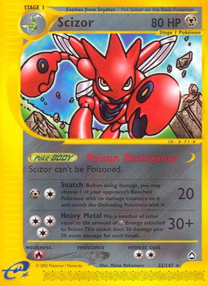 Pokemon TCG - Aquapolis - Scizor - 032/147