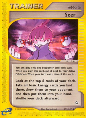 Pokemon TCG - Aquapolis - Seer - 133/147 - Reverse Holofoil
