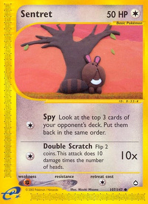 Pokemon TCG - Aquapolis - Sentret - 107/147 - Reverse Holofoil