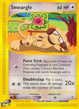 Pokemon TCG - Aquapolis - Smeargle - 109/147 - Reverse Holofoil