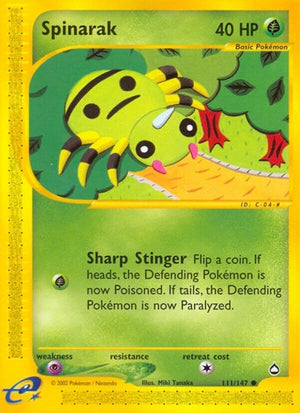 Pokemon TCG - Aquapolis - Spinarak - 111/147