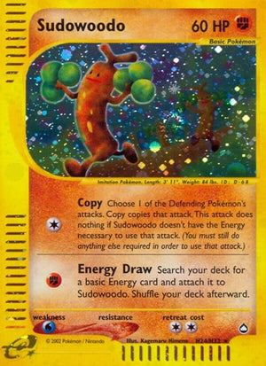 Pokemon TCG - Aquapolis - Sudowoodo - H24/H32 - Holofoil
