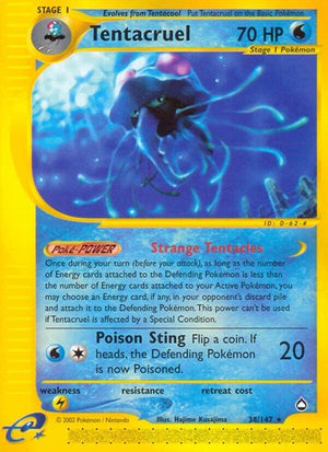 Pokemon TCG - Aquapolis - Tentacruel - 038/147 - Reverse Holofoil