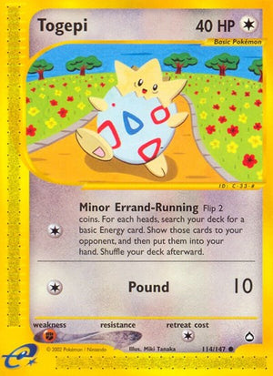 Pokemon TCG - Aquapolis - Togepi - 114/147