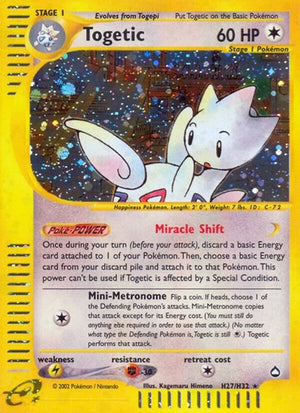 Pokemon TCG - Aquapolis - Togetic - H27/H32 - Holofoil