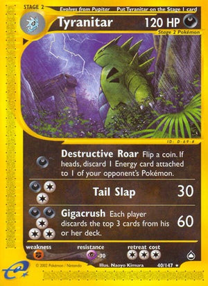 Pokemon TCG - Aquapolis - Tyranitar - 040/147