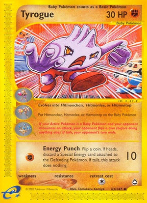 Pokemon TCG - Aquapolis - Tyrogue - 063/147
