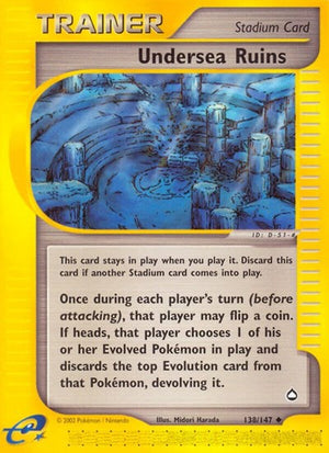 Pokemon TCG - Aquapolis - Undersea Ruins - 138/147 - Reverse Holofoil