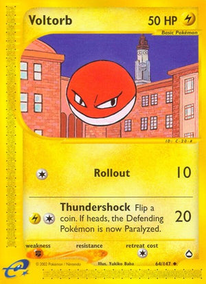 Pokemon TCG - Aquapolis - Voltorb - 064/147 - Reverse Holofoil