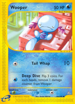 Pokemon TCG - Aquapolis - Wooper - 066/147 - Reverse Holofoil