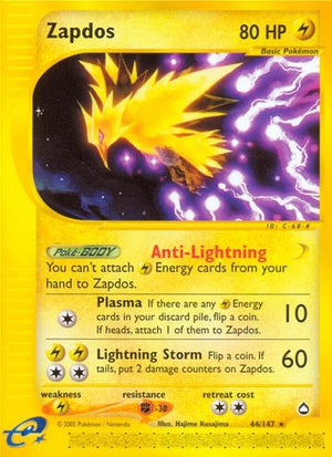 Pokemon TCG - Aquapolis - Zapdos - 044/147