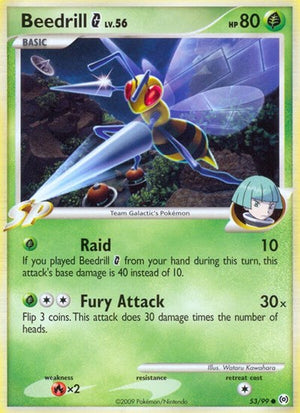 Pokemon TCG - Arceus - Beedrill G - 53/99 - Reverse Holofoil