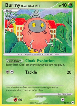 Pokemon TCG - Arceus - Burmy Trash Cloak - 58/99 - Reverse Holofoil