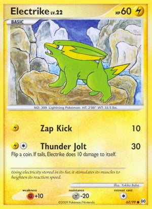 Pokemon TCG - Arceus - Electrike - 62/99 - Reverse Holofoil