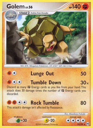 Pokemon TCG - Arceus - Golem - 19/99 - Reverse Holofoil