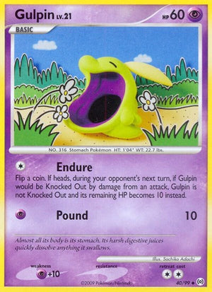 Pokemon TCG - Arceus - Gulpin - 40/99 - Reverse Holofoil
