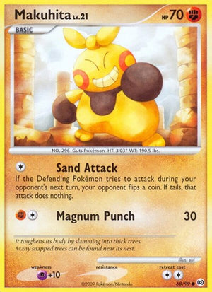 Pokemon TCG - Arceus - Makuhita - 68/99 - Reverse Holofoil