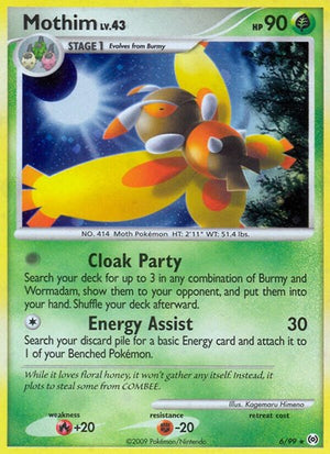 Pokemon TCG - Arceus - Mothim - 6/99 - Reverse Holofoil