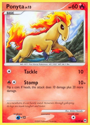 Pokemon TCG - Arceus - Ponyta - 72/99 - Reverse Holofoil