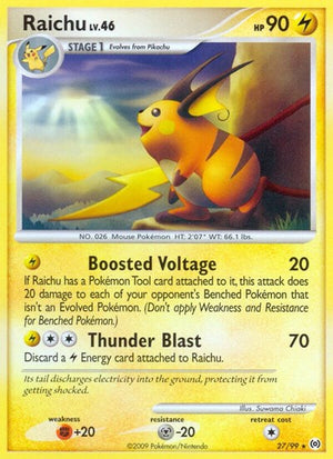 Pokemon TCG - Arceus - Raichu - 27/99 - Reverse Holofoil