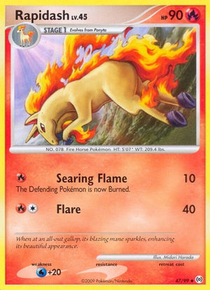 Pokemon TCG - Arceus - Rapidash - 47/99 - Reverse Holofoil