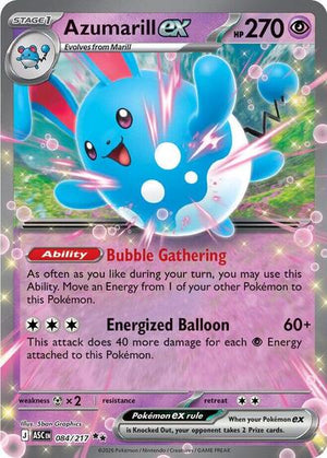 Pokemon TCG - ME: Ascended Heroes - Azumarill ex - 084/217 - Holofoil