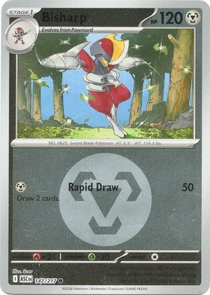 Pokemon TCG - ME: Ascended Heroes - Bisharp - 147/217 - Energy Symbol Reverse Holofoil