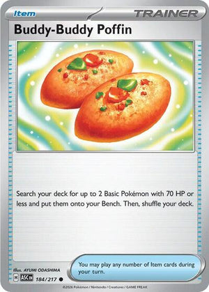 Pokemon TCG - ME: Ascended Heroes - Buddy-Buddy Poffin - 184/217